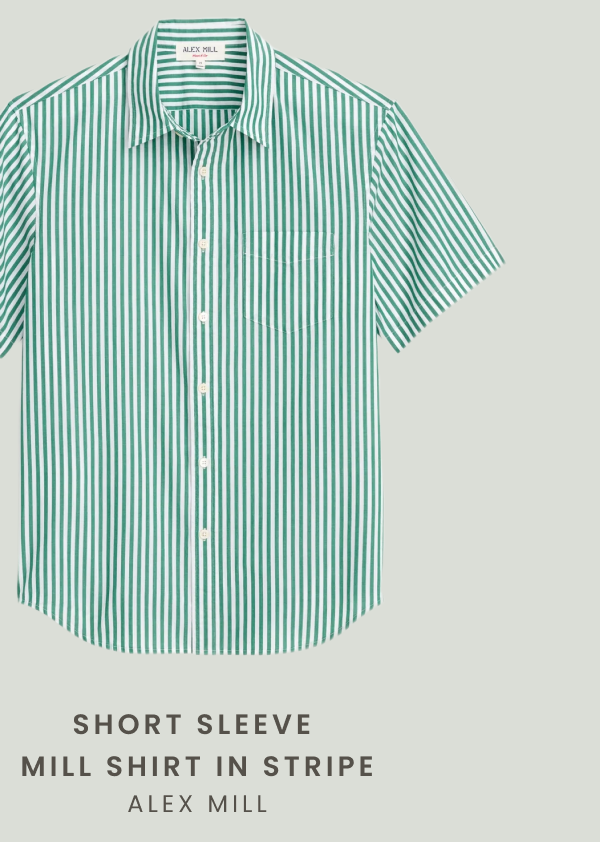 Short Sleeve Mill Shirt in Stripe