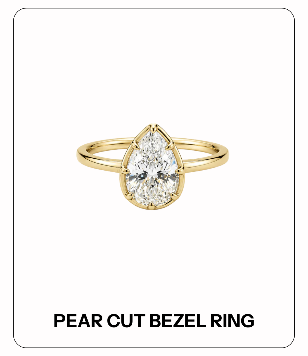 Pear Cut Bezel Ring