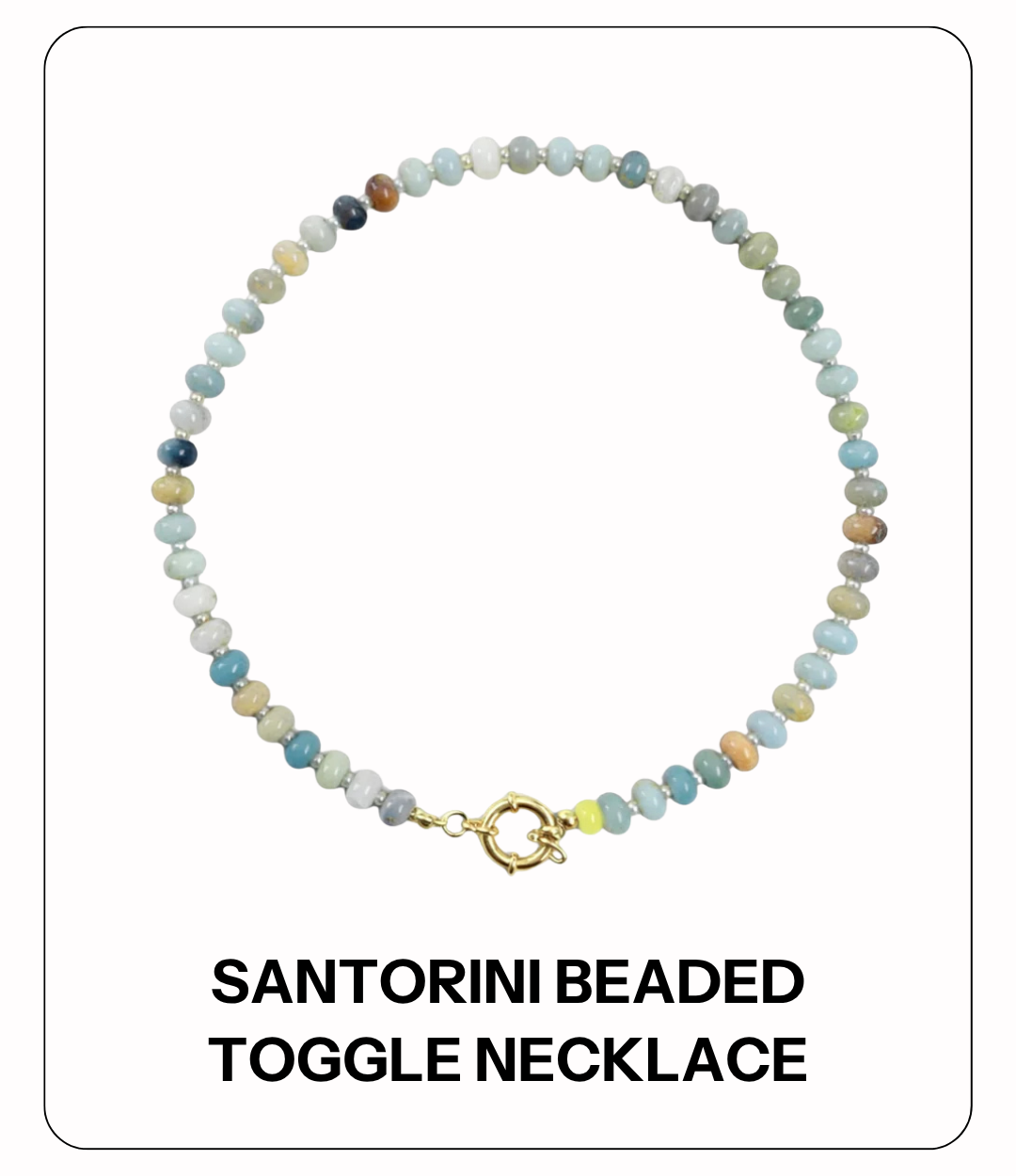 Santorini Beaded Toggle Necklace