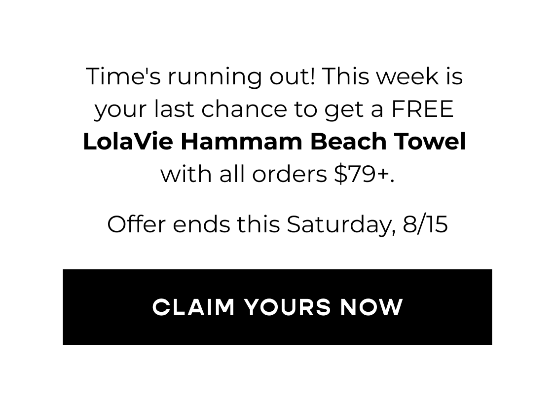 FREE LolaVie Hammam Beach Towel Claim Yours Now