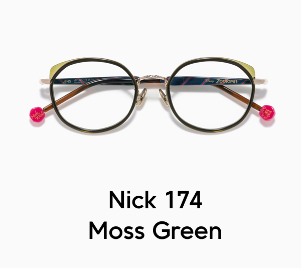 JINS Zootopia Nick 174 Moss Green