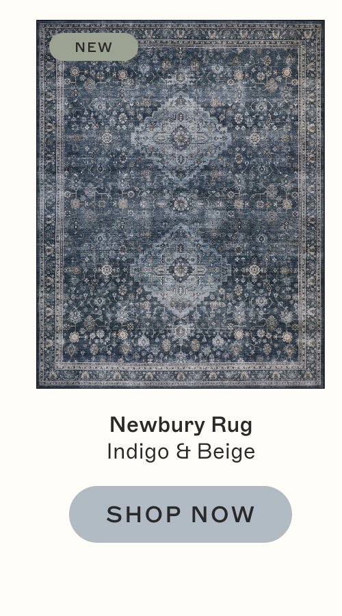 new Newbury Rug Indigo & Beige SHOP NOW