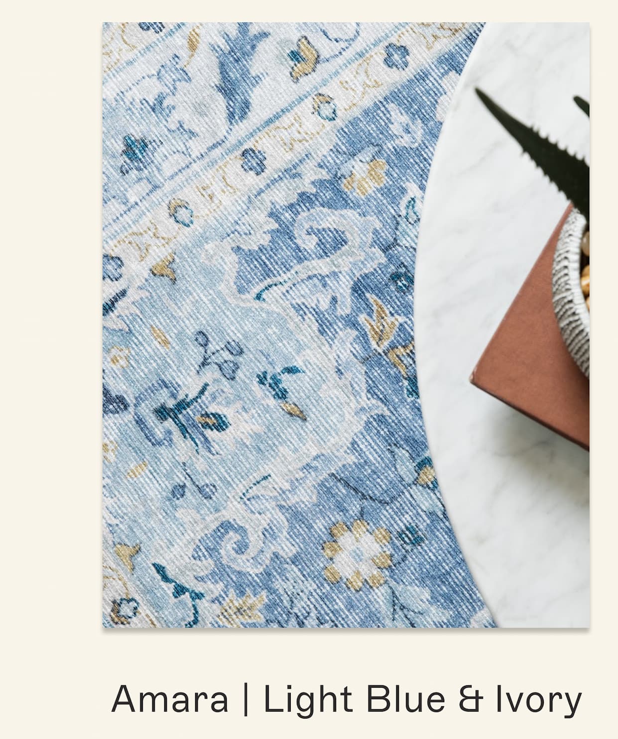 Amara | Light Blue and Ivory
