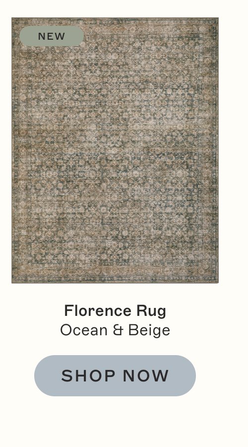 new Florence Rug Ocean & Beige SHOP NOW
