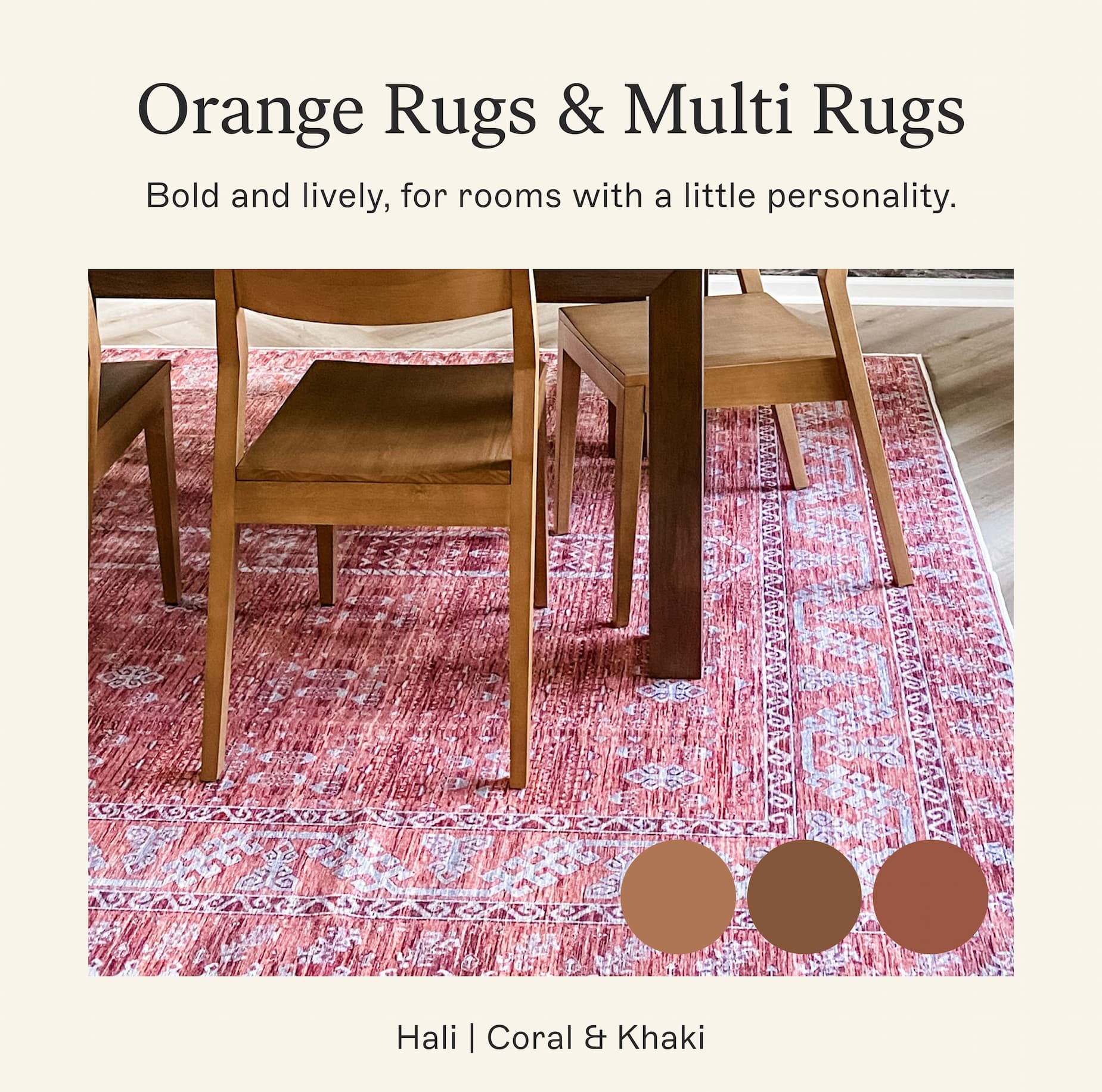 Orange Rugs & Multi Rugs Bold and lively, for rooms with a little personality.