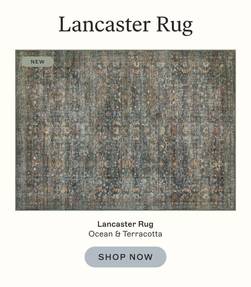Lancaster Rug new Lancaster Rug Ocean & Terracotta SHOP NOW