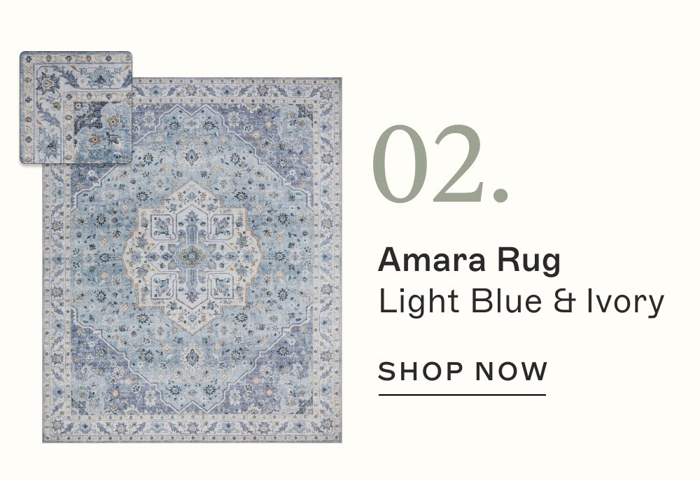 02. Amara Rug Light Blue & Ivory SHOP NOW