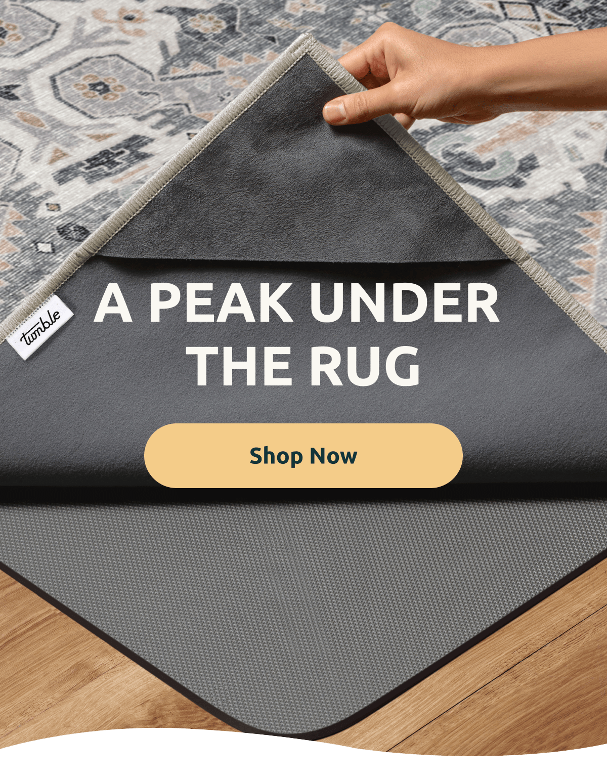 See the rug pad difference Tumble
