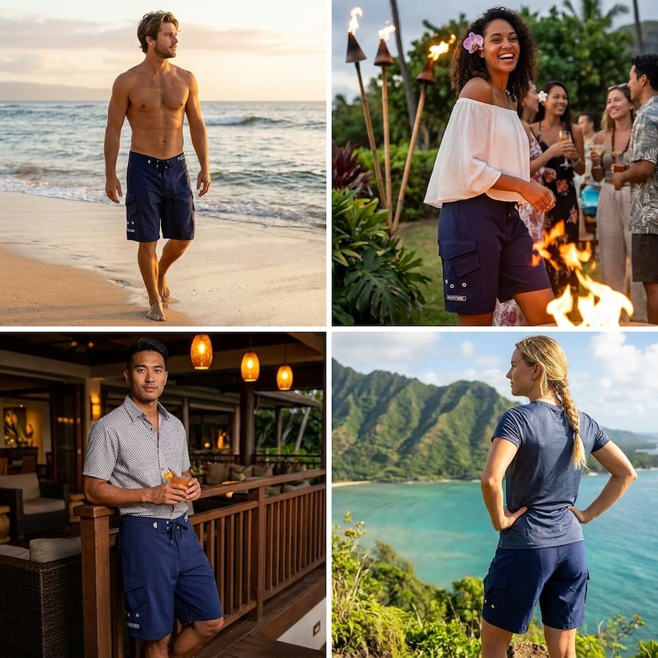 HIC Generals boardshorts in Navy
