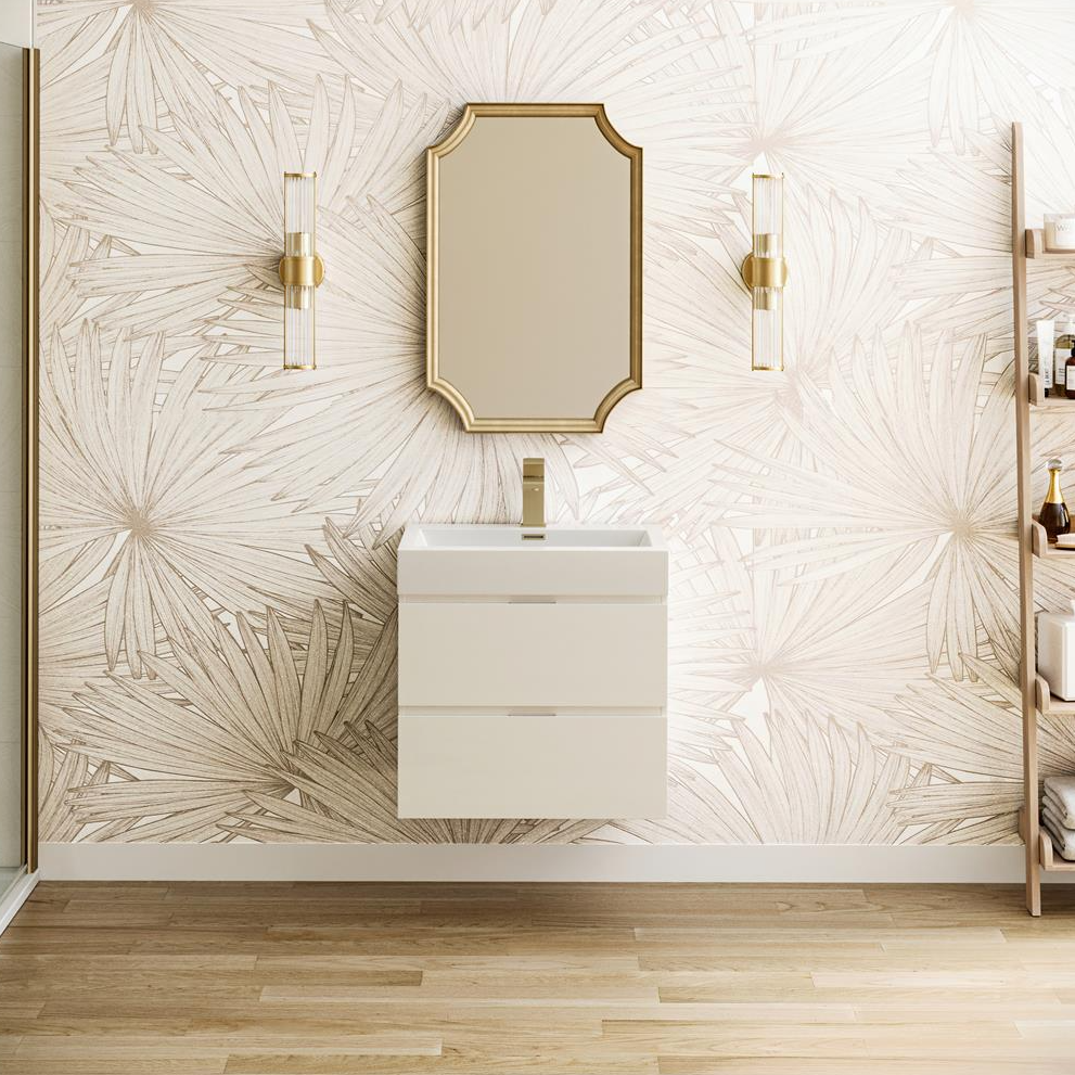 Fresca Valencia 24" Glossy White Floating Modern Bathroom Vanity