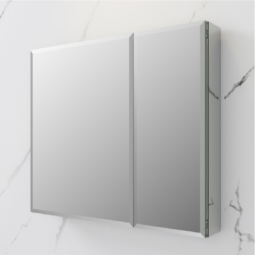 Fresca 30" Wide x 26" Tall Bathroom Medicine Cabinet with Mirrors, Beveled Edge
