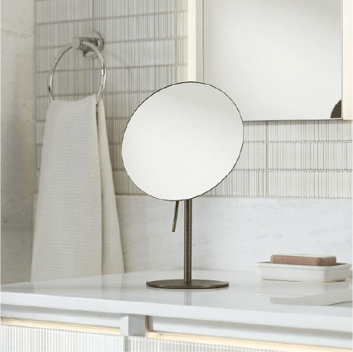 Image of Robern Unlit 8" Freestanding Round Magnification Mirror