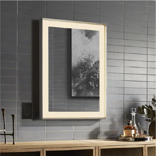 Robern Sculpt 31 1/4" Wall Mount Lighted Mirror with Slim Museum Frame