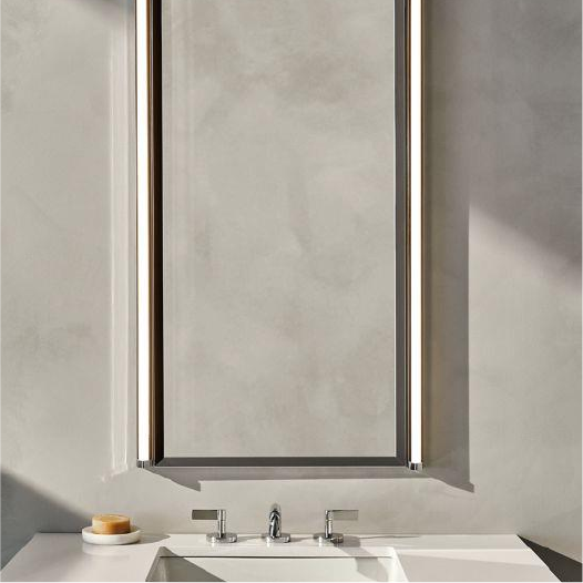 Image of Robern Tenor 1 Light 30" Tall LED 3000K Warm Bath Bar with Diamond Lighting Style