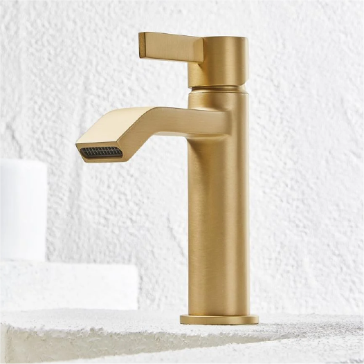 Image of California Faucets Libretto 6 3/8" Single Handle Deck Mounted Bathroom Sink Faucet