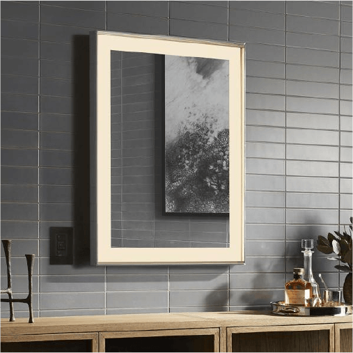 Image of Robern Sculpt 31" Wall Mount Lighted Mirror with Slim Museum Frame