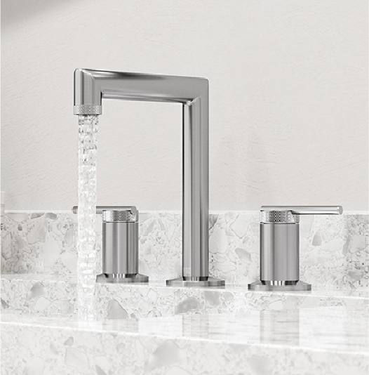 Image of VIGO Sterling 6 5/8" Double Handle Widespread Bathroom Sink Faucet