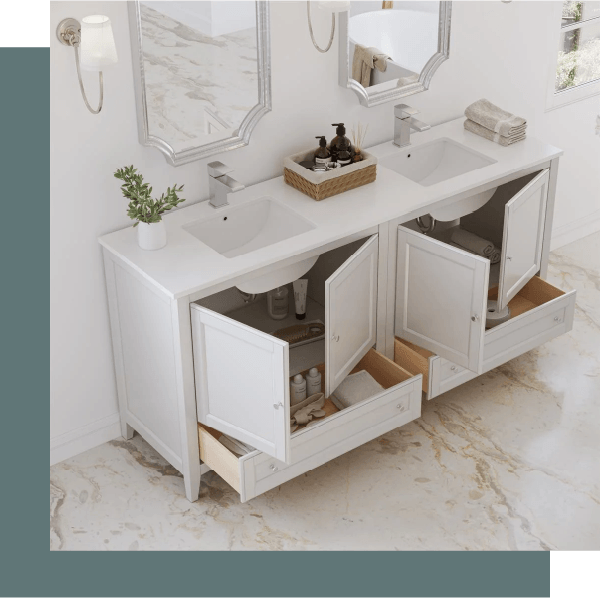 Image of Fresca Oxford 72” Traditional Bathroom Vanity