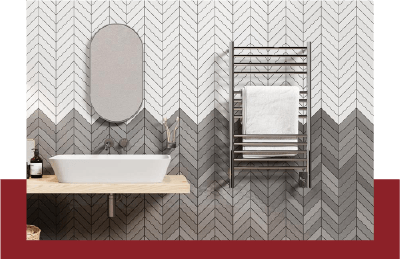Amba Towel Rack in a modern bathroom