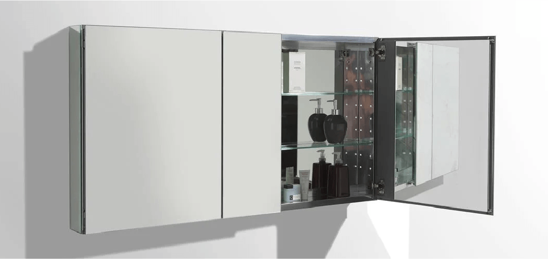 Image of 49" Wide x 26" Tall Bathroom Medicine Cabinet with Mirrors