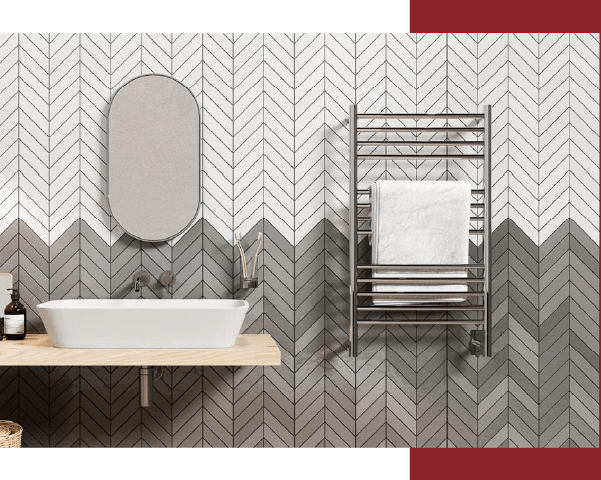 Amba Towel Rack in a modern bathroom
