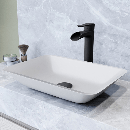 VIGO Sottlie 18 1/8" MatteShell Vessel Bathroom Sink