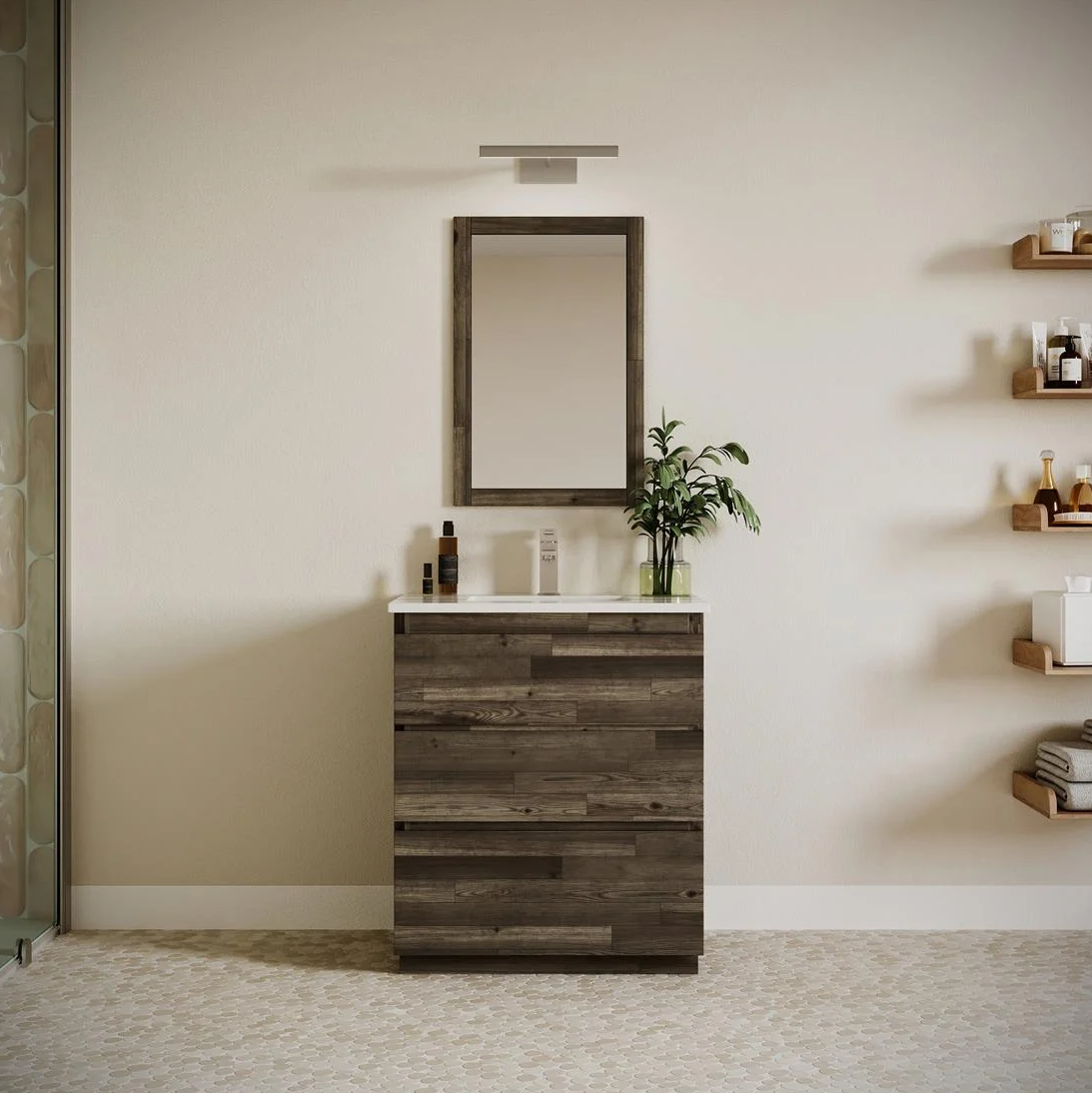 Fresca Formosa 30" Freestanding Modern Bathroom Vanity with Top & Sink in Acacia