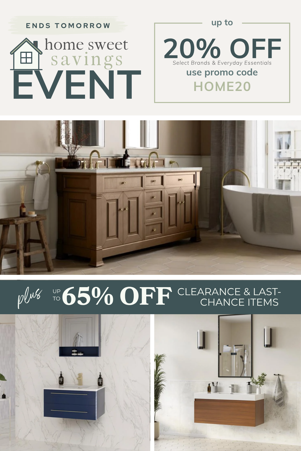 Ends Tomorrow: Home Sweet Savings Event: Up to 20% Off Select Brands and Everyday Essentials