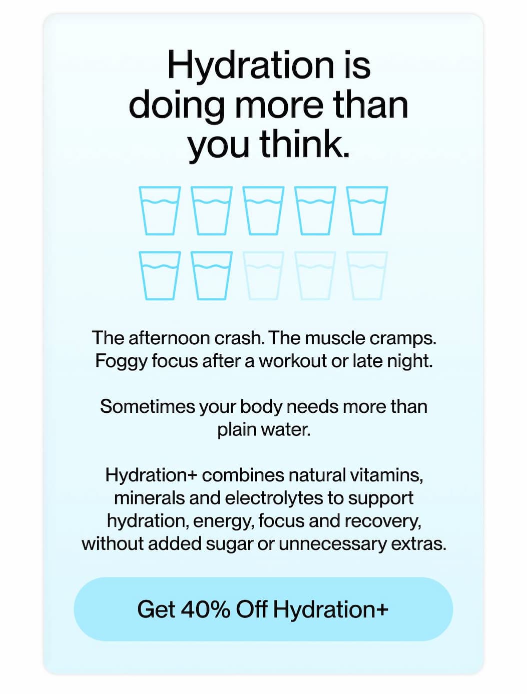 HYDRATION IS DOING