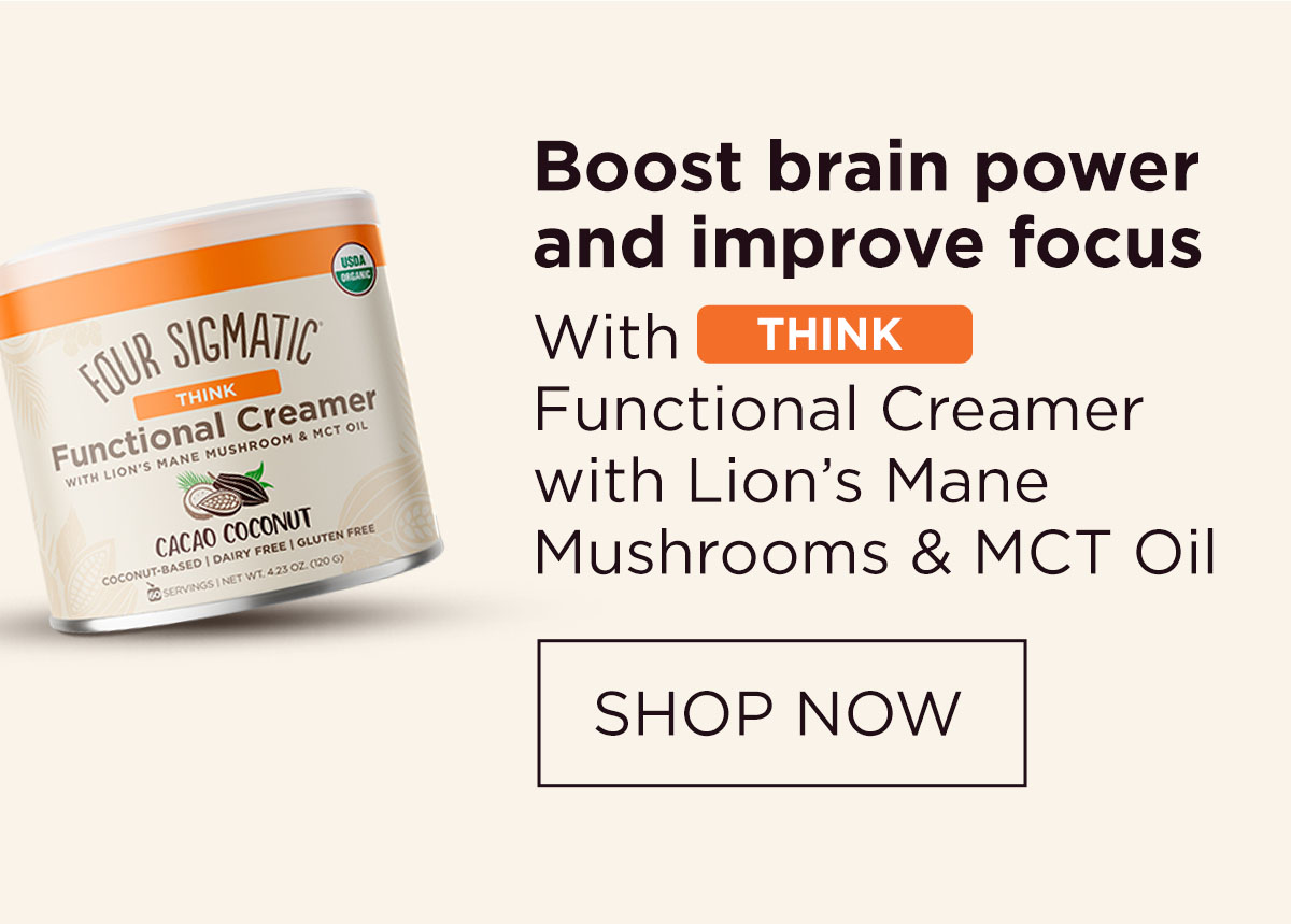 Boost brain power and improve focus - With THINK Functional Creamer with Lion's Mane Mushrooms & MCT Oil