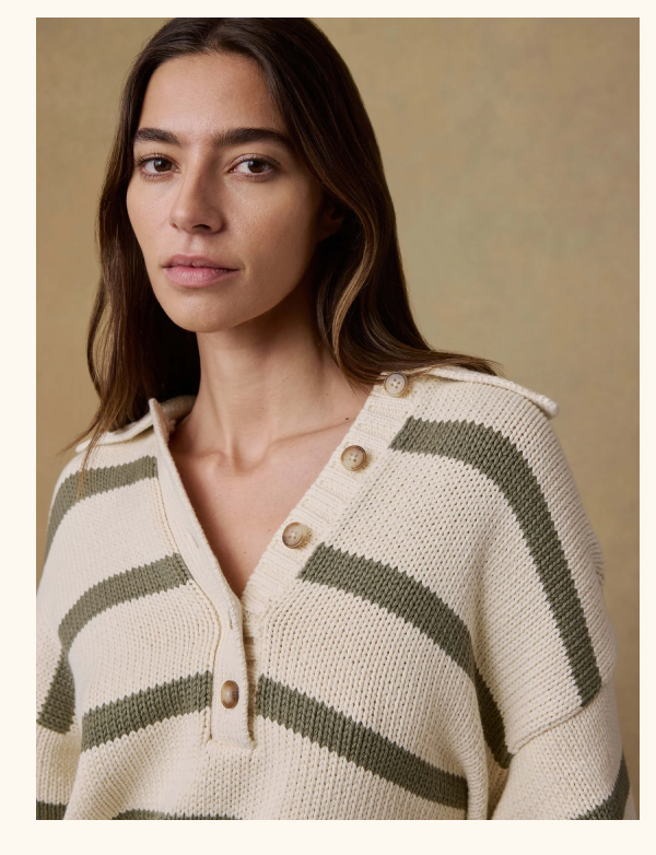 Sunwashed Cotton Polo Sweater