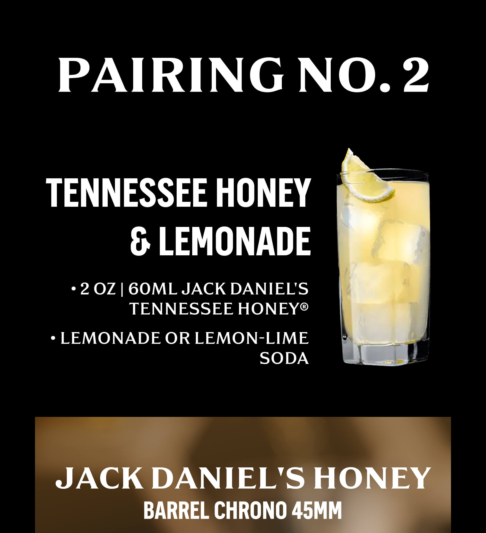 Pairing No. 2 Tennessee Honey & Lemonade