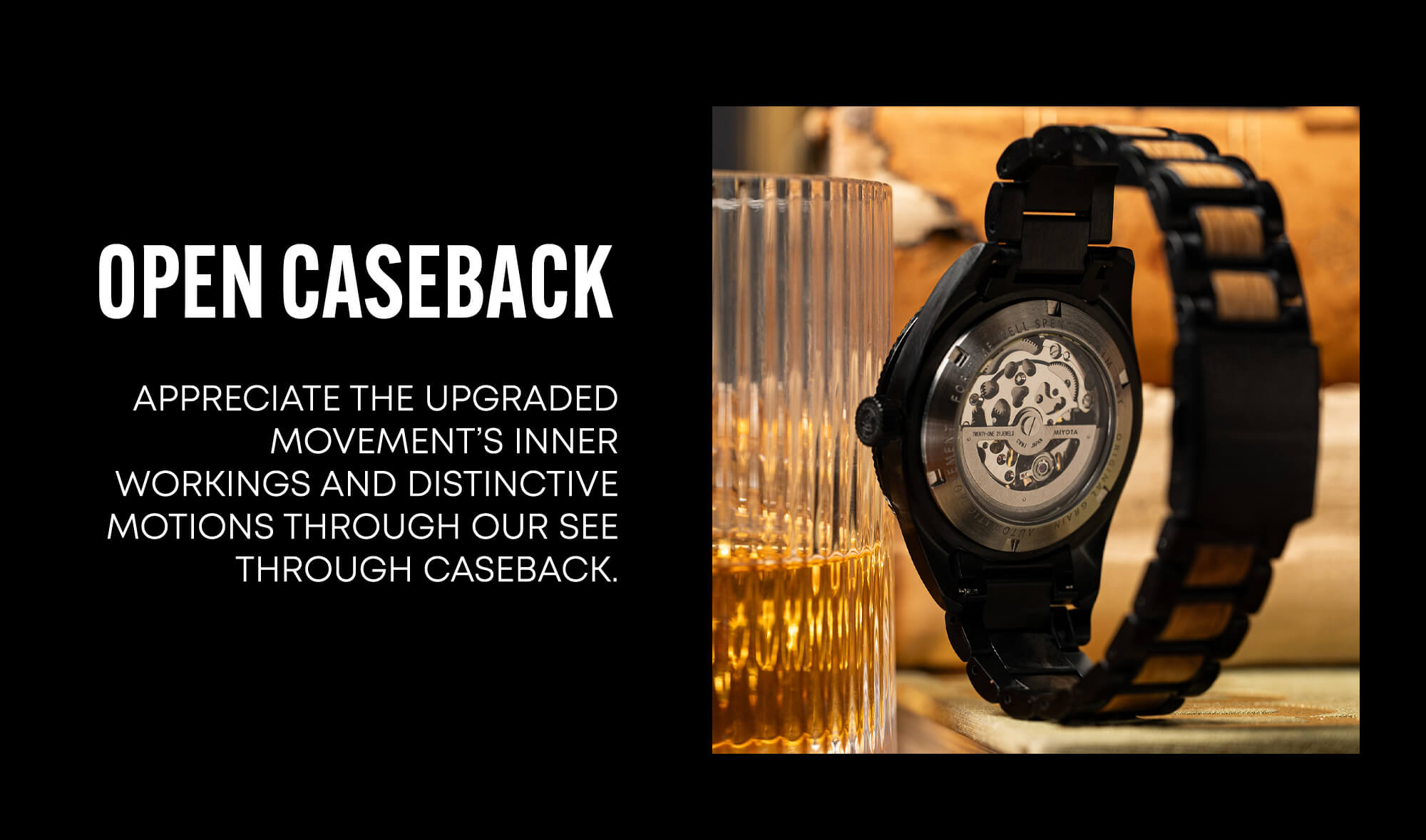 Made with reclaimed whiskey barrels 