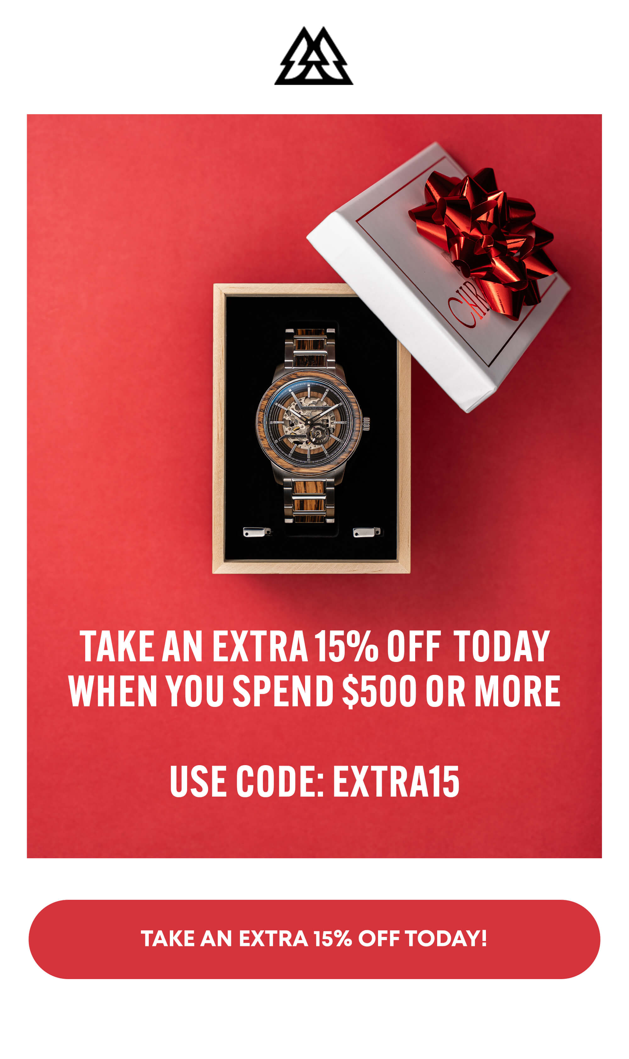 Take an extra 15% OFF TODAY!