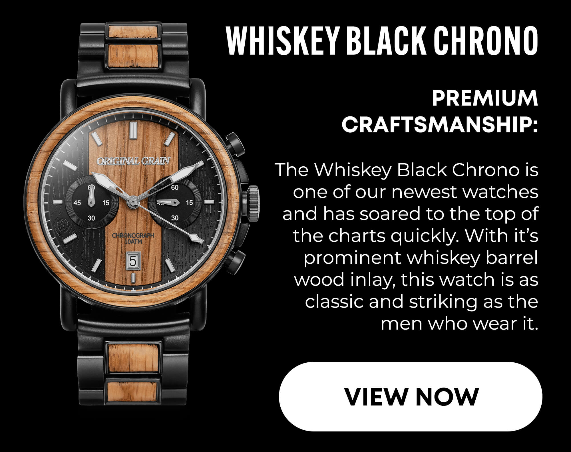 Whiskey Black Chrono- Shop Now!