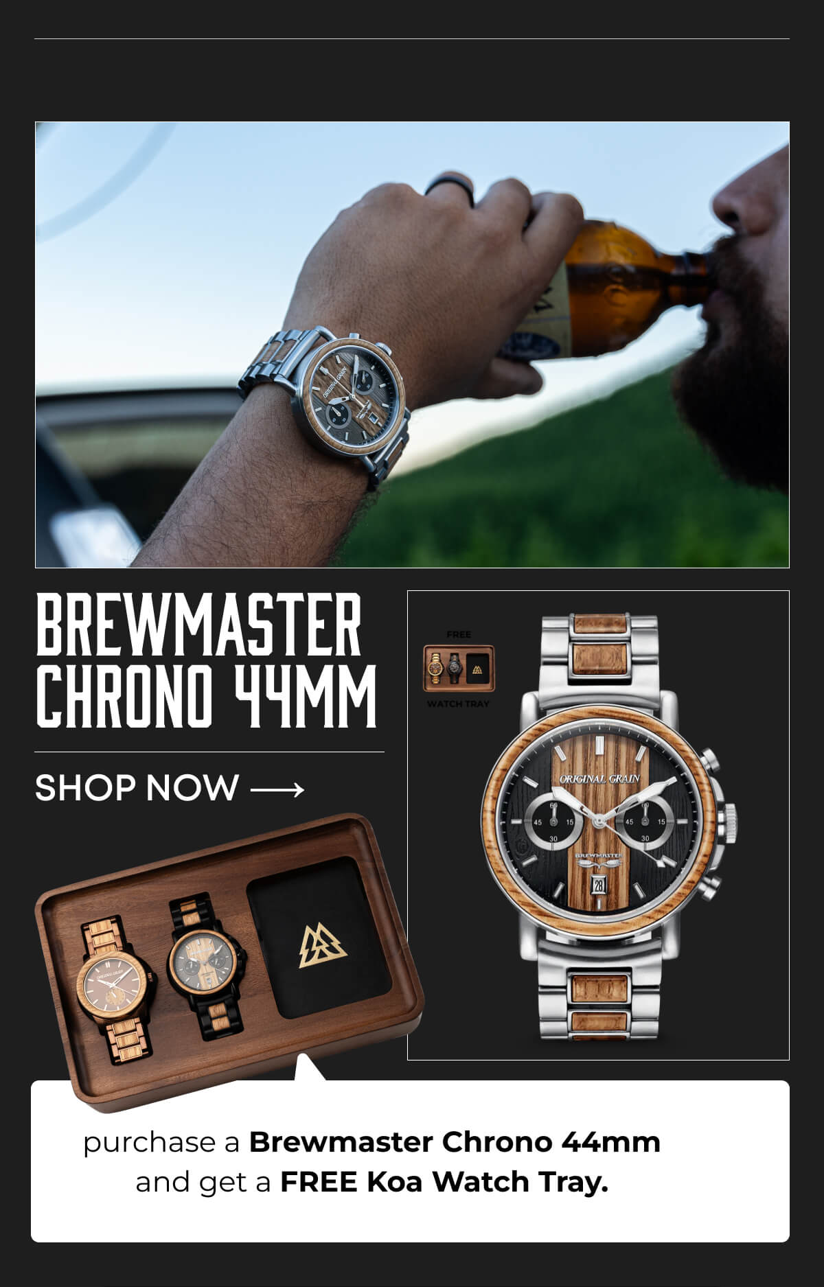 Brewmaster Chrono 44mm w/FREE GIFT 