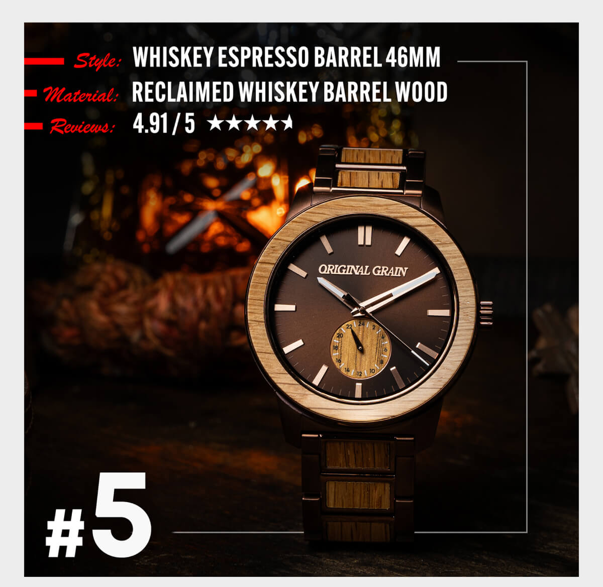 Whiskey Espresso Barrel 46mm