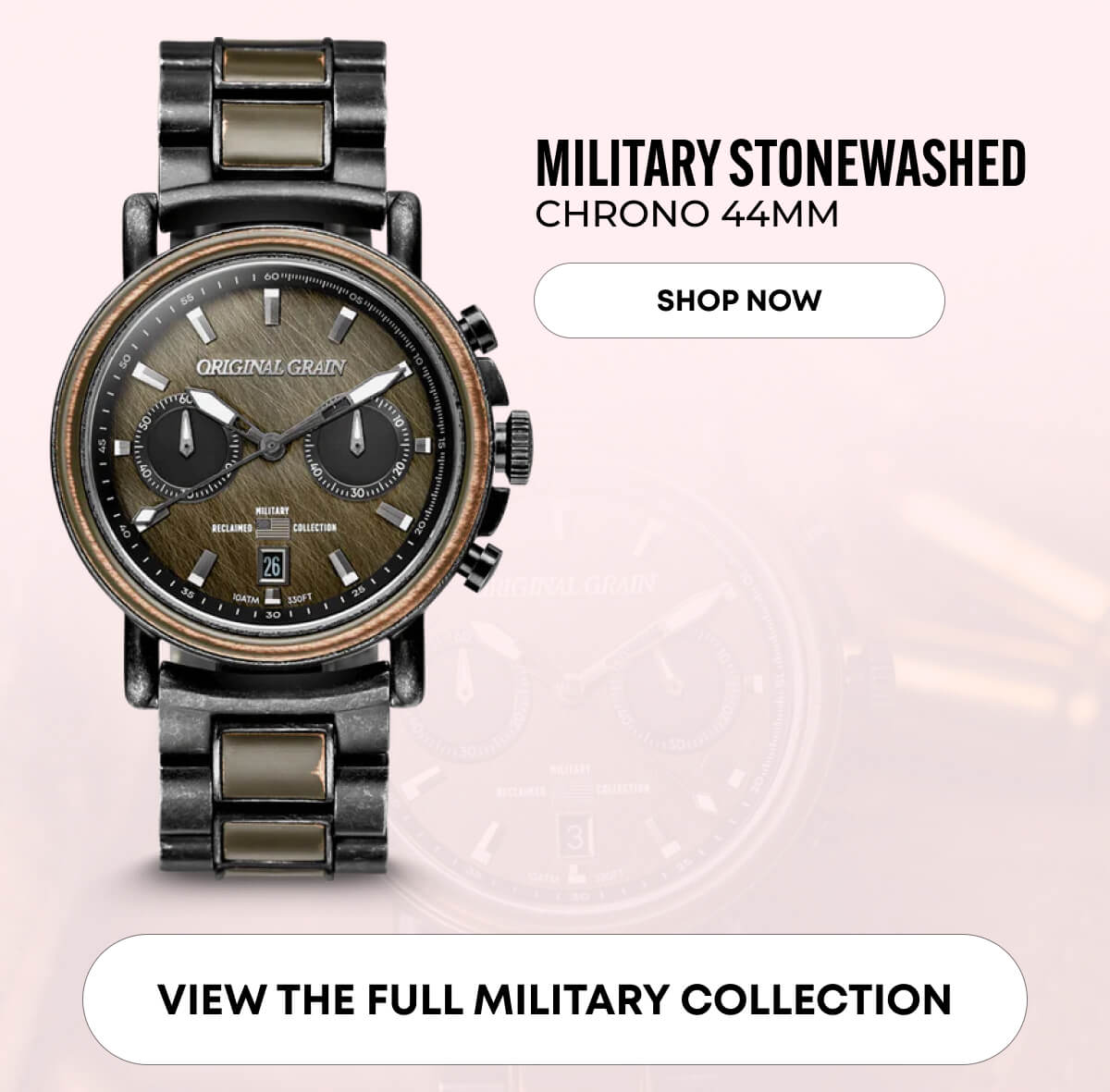 Military Stonewashed Chrono 44mm