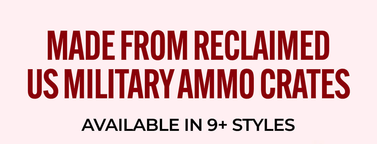 Reclaimed US Military Ammo Crates