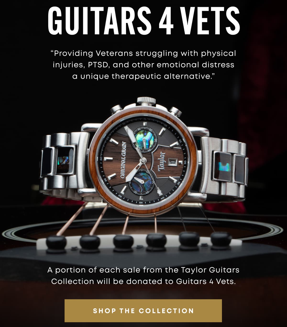 Giving back w/ the Taylor Guitars Collection. Original Grain