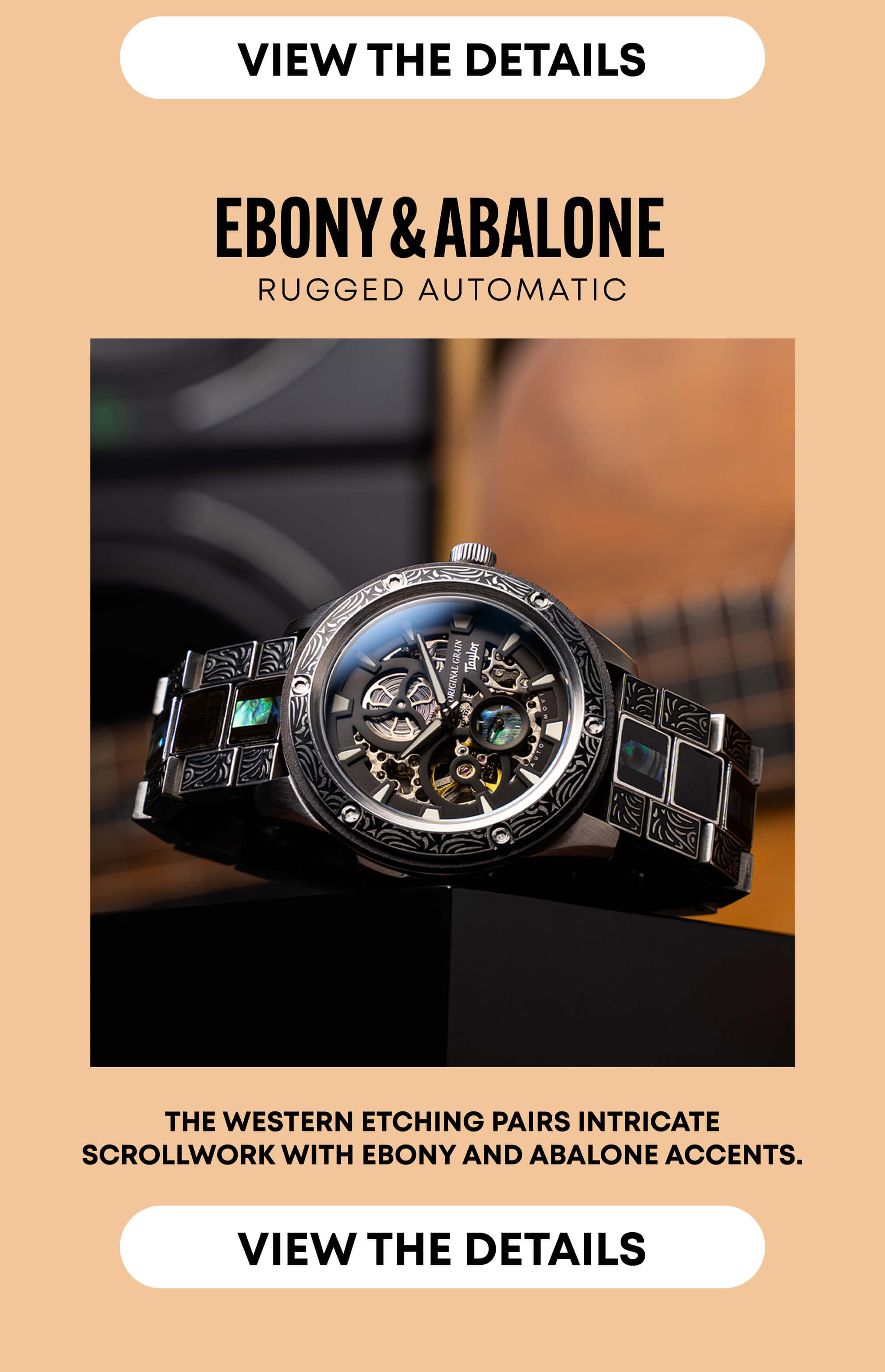 Ebony & Abalone Rugged Automatic 