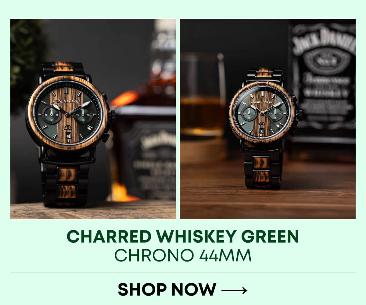 Charred Whiskey Green Chrono