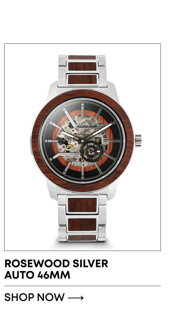 Rosewood Silver Auto 46mm