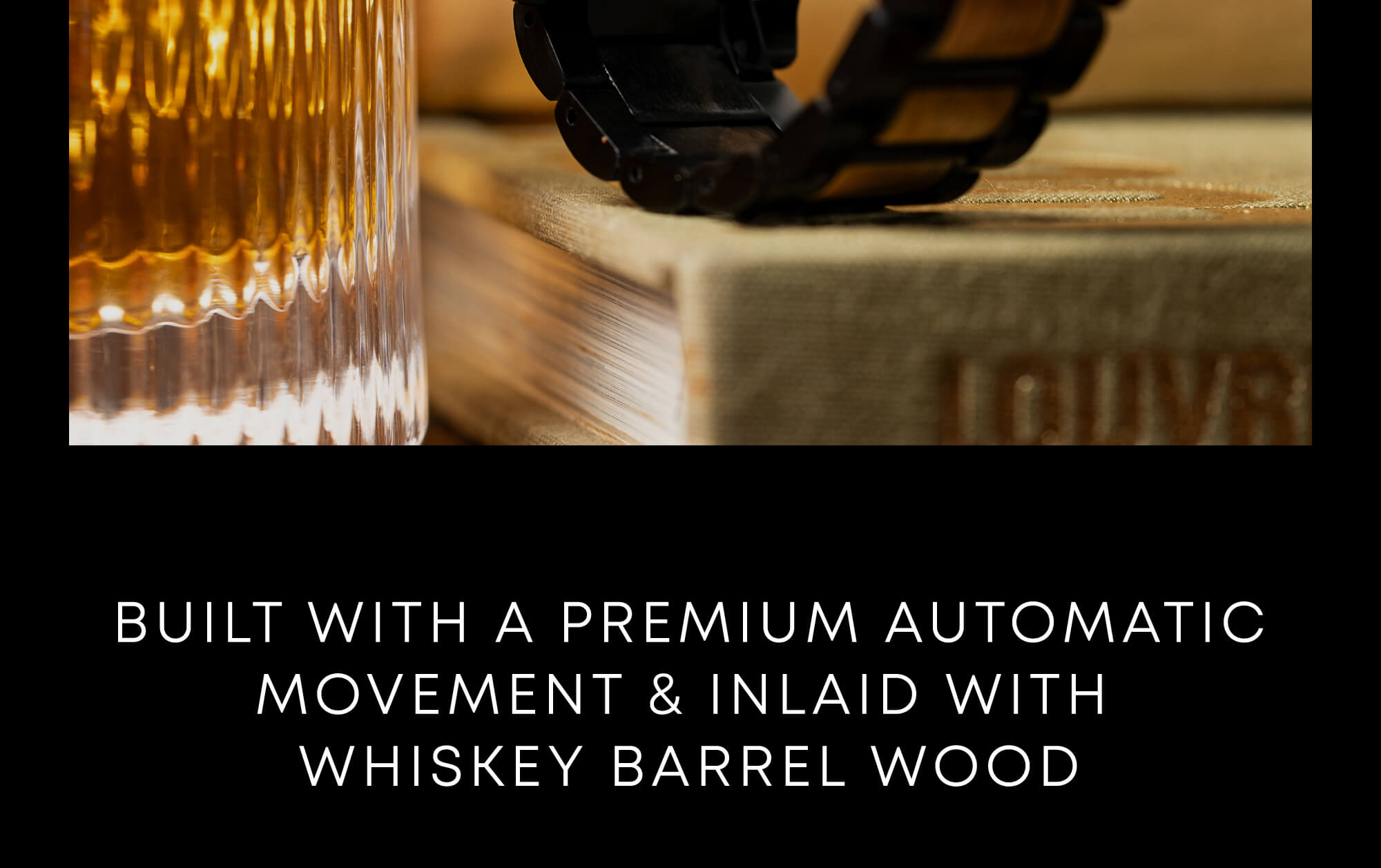 Made With Reclaimed Whiskey Barrel Wood 