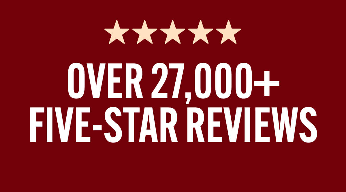 OVER 27k Five Star Reviews!