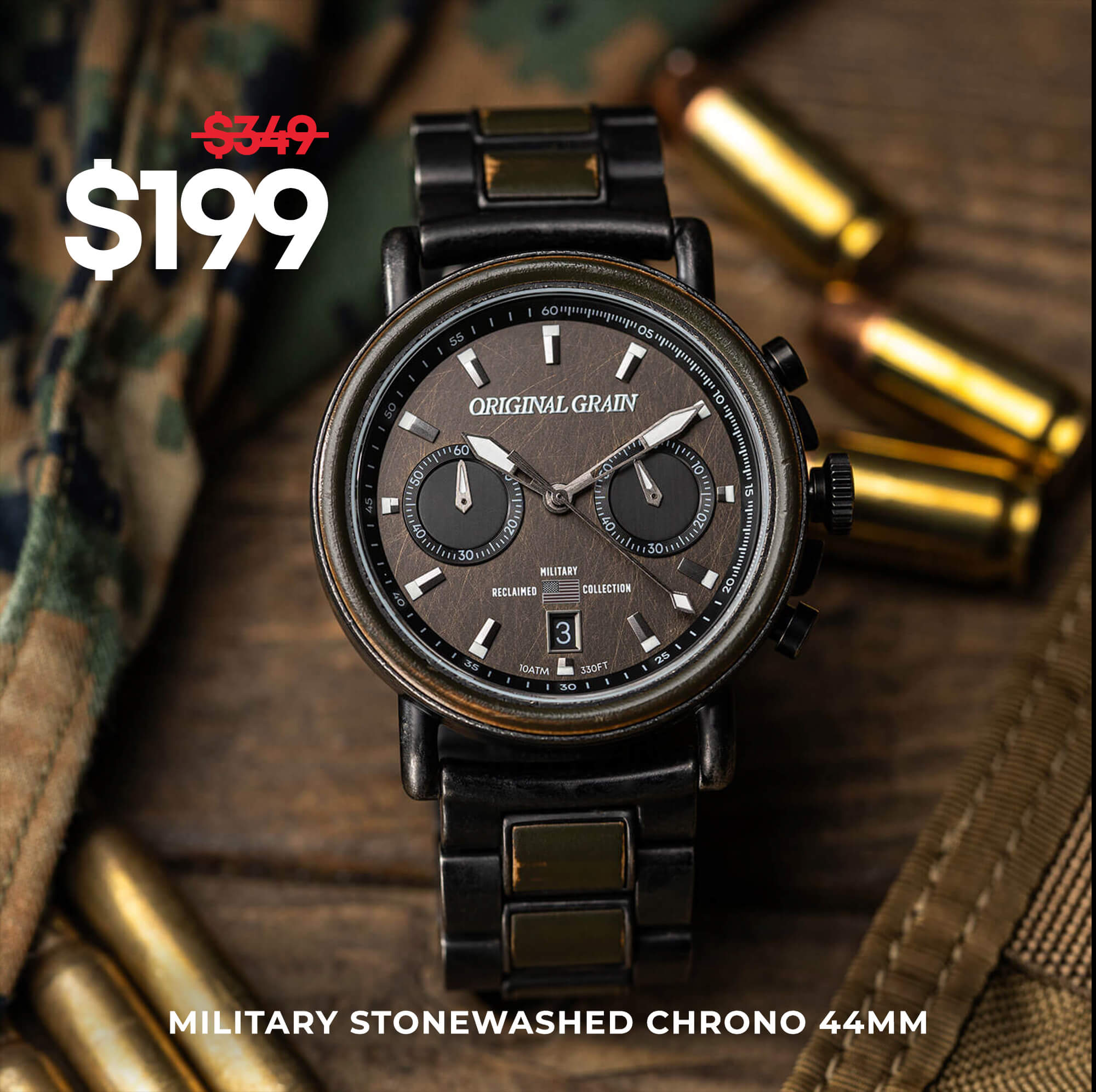 Military Chrono 44mm