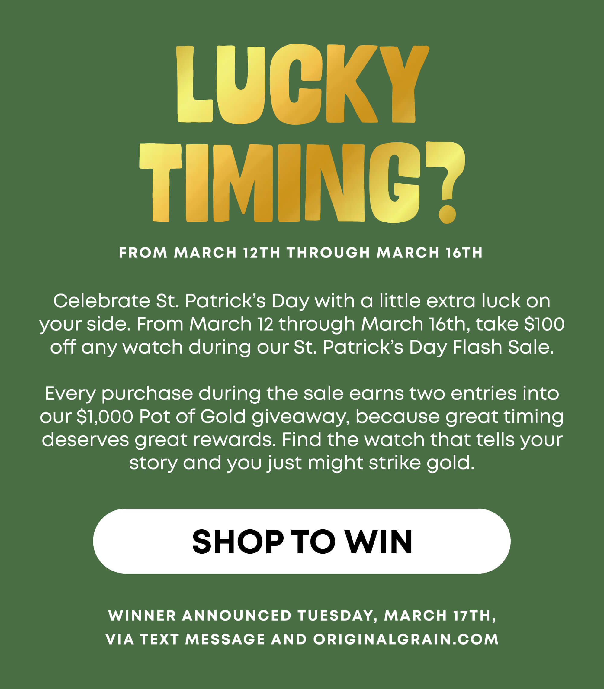 Could this be your lucky day???