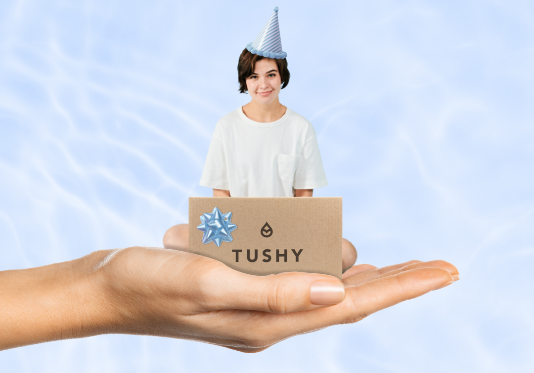 WOMAN WITH GIFT