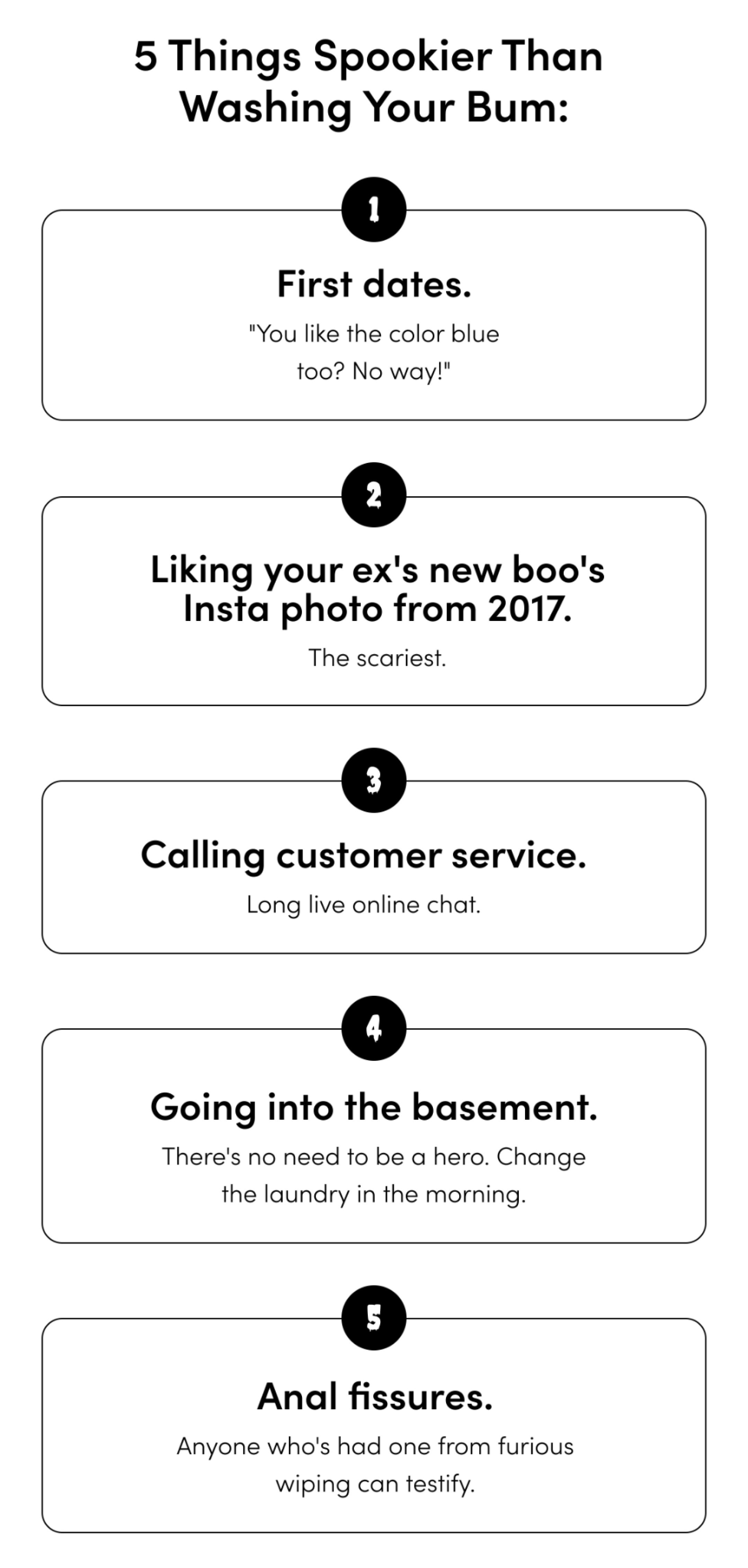 5 THINGS SPOOKIER THAN WASHING YOUR BUM