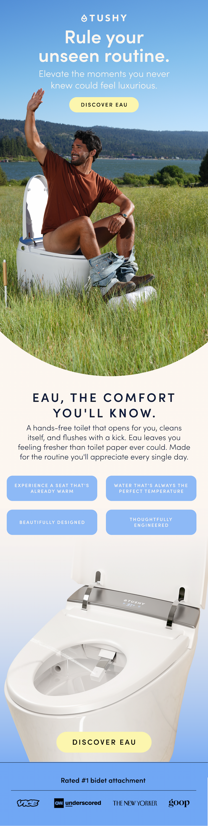 DISCOVER EAU BY TUSHY